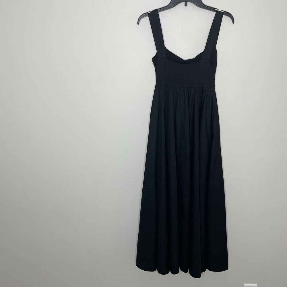 J.CREW Tank Midi Dress Women XXS Poplin Skirt NEW Black A-Line Pockets CA647 - Picture 9 of 16